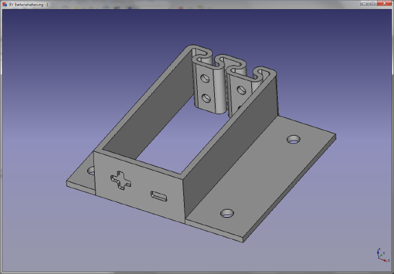 Simple flexing 9V Battery Holder | 3d print model