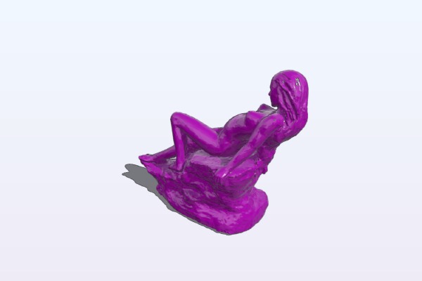 reclining female nude sculpture | 3d print model