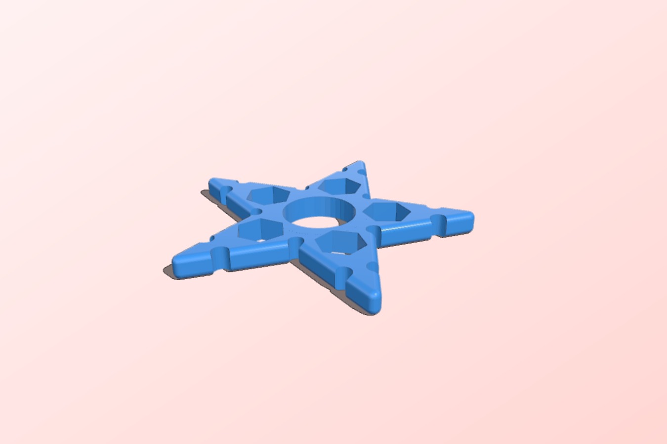 My Customized Ninja Star (Snowflake) Hex Nut Fidget Spinner