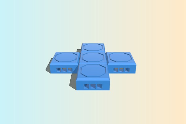 Floor Cross for Niphilim's Modular Scenery OpenLock | 3d print model