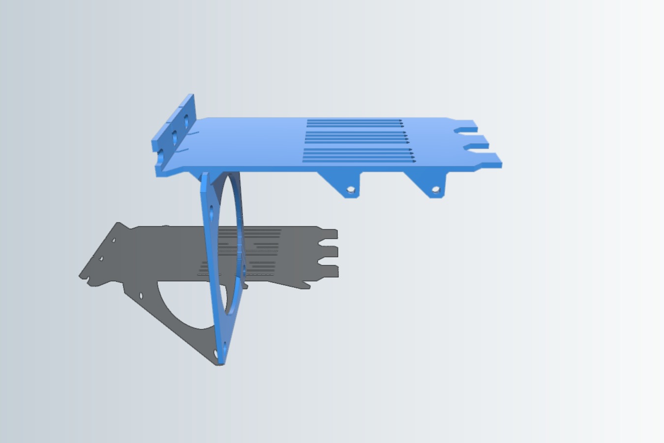 3x PCIe controller fan mount