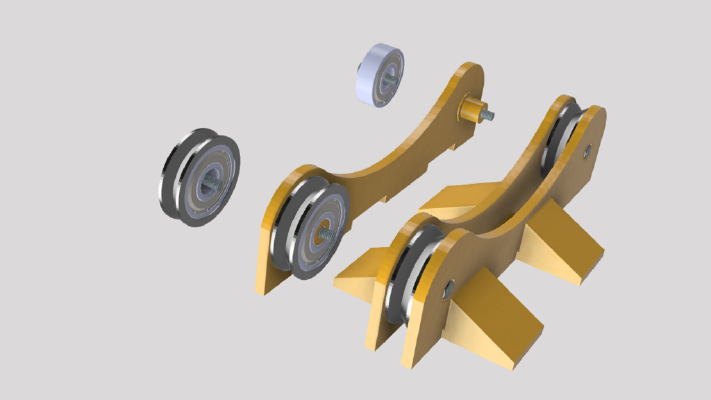 Stable Spool holder assembled with M3 Screw and Nut | 3d print model