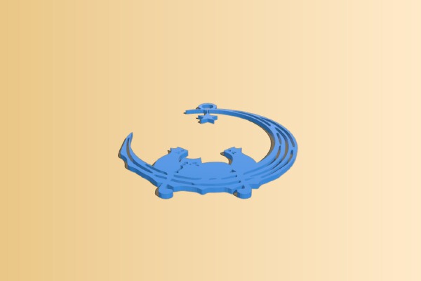 Moon and cats ornament | 3d print model
