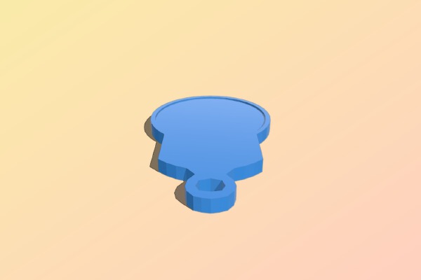 Little usable keychain for the shoping cart. | 3d print model