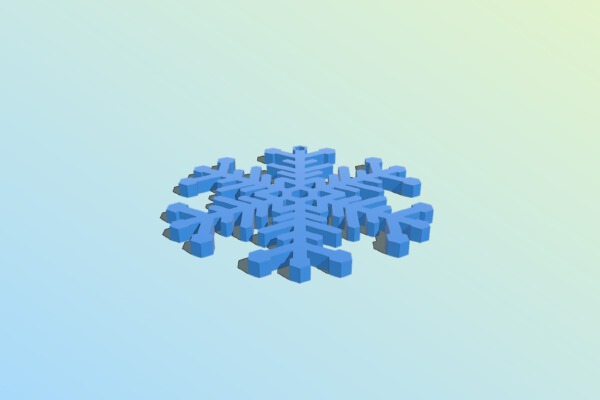 Traditional snowflake | 3d print model