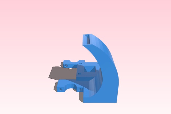 e3D mount for Velleman Vertex K8400 single head remix | 3d print model