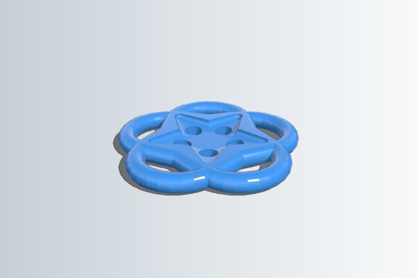 Buttons with a star pattern | 3d print model