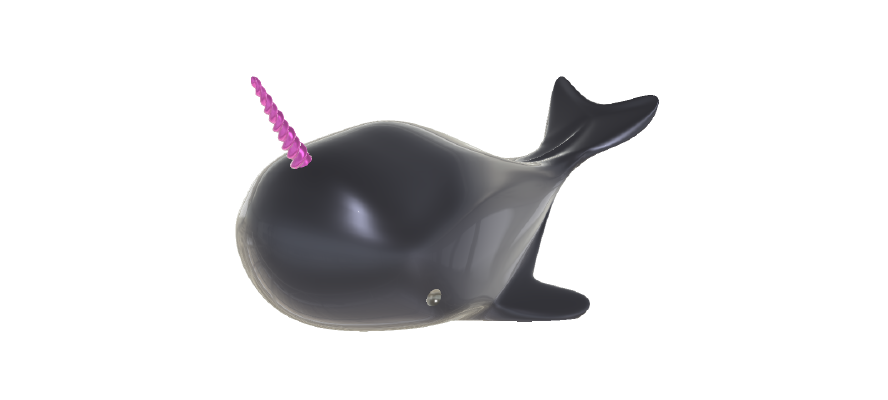 Whale and Narwhal combo | 3d print model