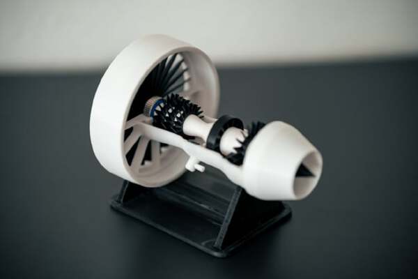 Jet Engine - working compressed air turbofan | 3d print model