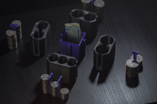 Modular Money Drop Stacker (EURO Version) | 3d print model
