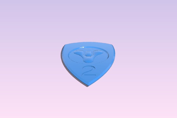 Destiny 2 Guitar Pick | 3d print model