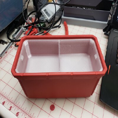 packout large rectangle bin stackable divider | 3d print model