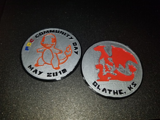 Pokemon Go Community Day #5 Coin - Charmander | 3d print model