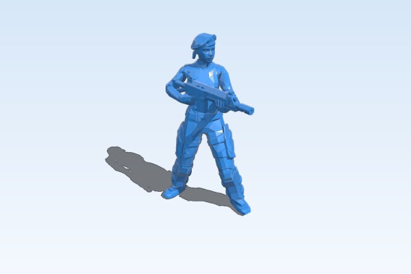 Girl in beret | 3d print model