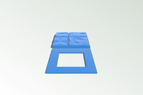 OpenDungeonTiles: Wall Corner Short Roughstone 2x2 | 3d print model
