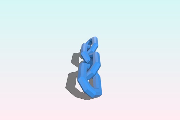 Chain Link Design - Print in Place | 3d print model
