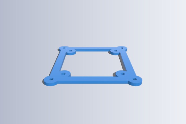Monitor VESA mount adapter (75 to 100) | 3d print model