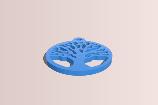 Laser-cut Tree Earring | 3d print model