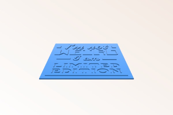 Limited Edition Sign | 3d print model