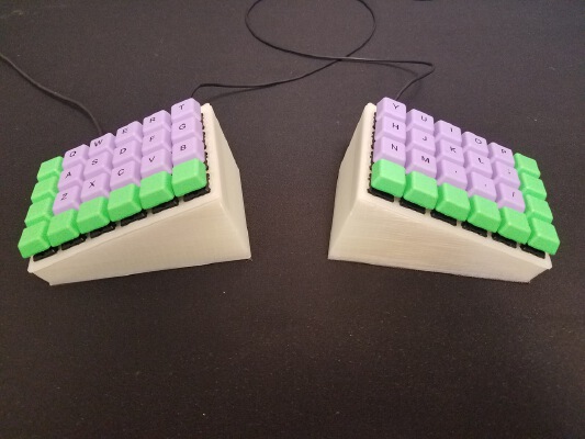 The Wedge - Let's Split tented keyboard case | 3d print model