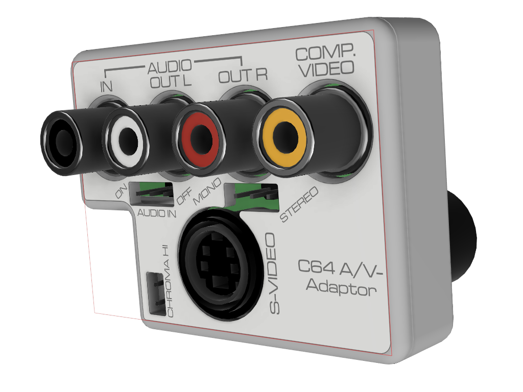 Commodore C64 A_V-Adaptor Case
