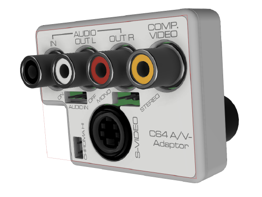 Commodore C64 A_V-Adaptor Case | 3d print model