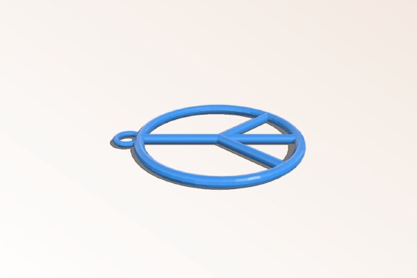 Peace Sign Earrings | 3d print model