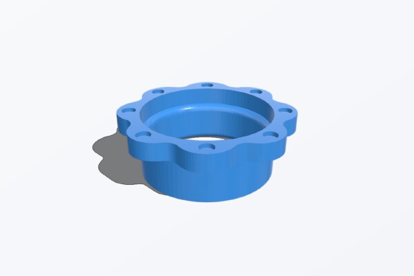 Magnetic 4 inch dust hose connector | 3d print model