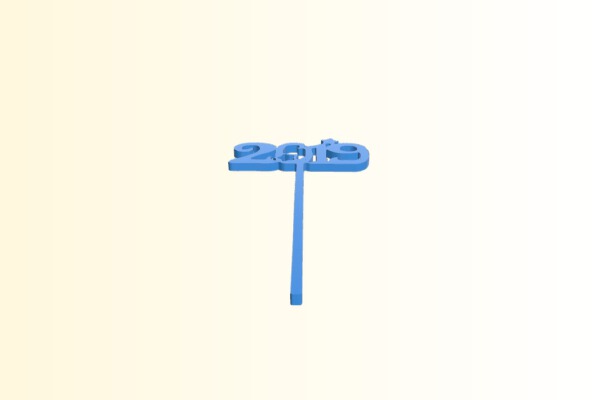 Cake topper 2019 Happy New Year | 3d print model