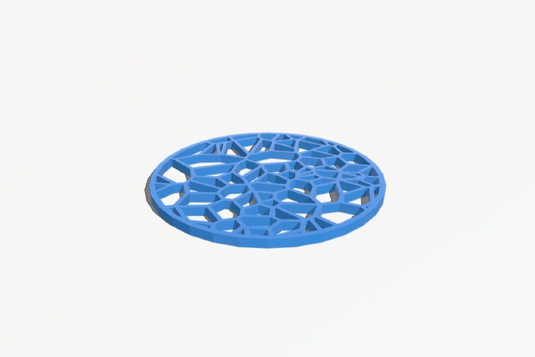 Drinks Coaster - Circular Voronoi | 3d print model
