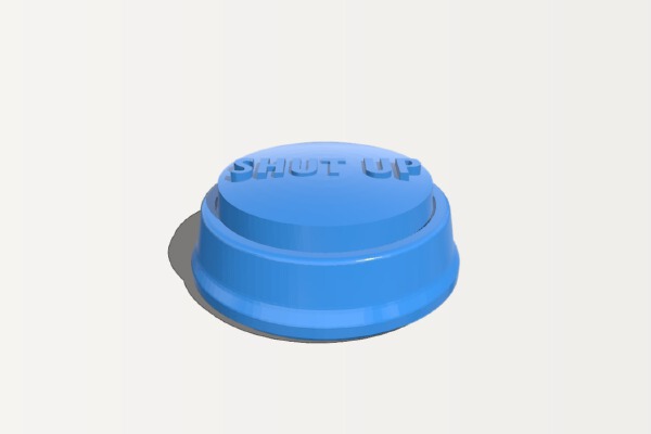 Easy shut up button | 3d print model