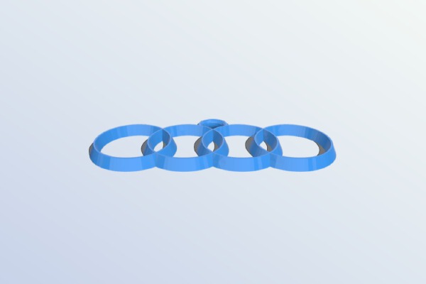 Audi Emblem Keychain | 3d print model