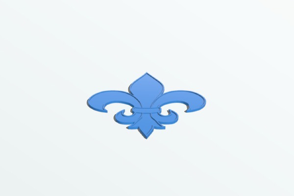 Fleur De Lis Fridge Magnet | 3d print model