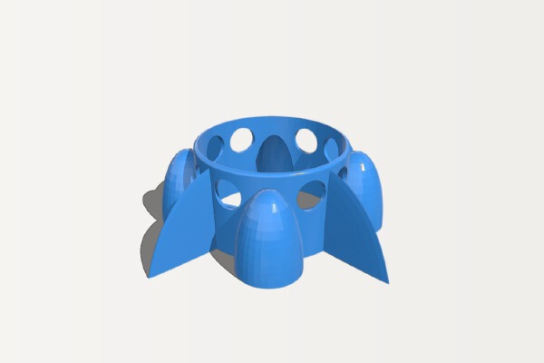 RocketShip CupHolder | 3d print model