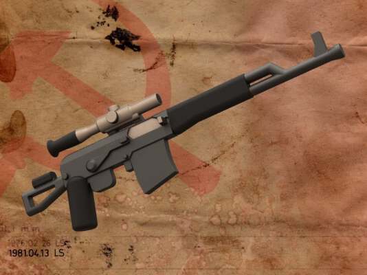 SVD-S Sniper Rifle for Lego Minifigures | 3d print model