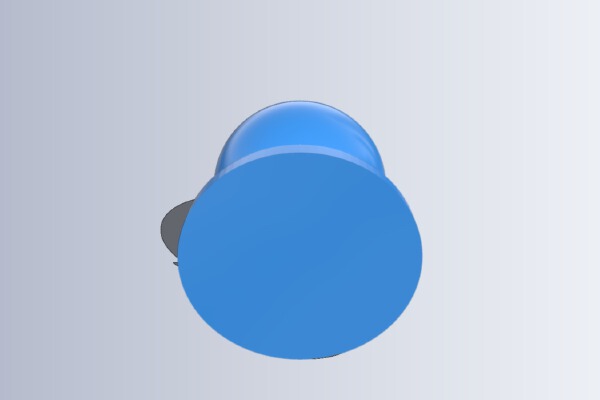 Spherical door knob handle, flat and pre-holed | 3d print model