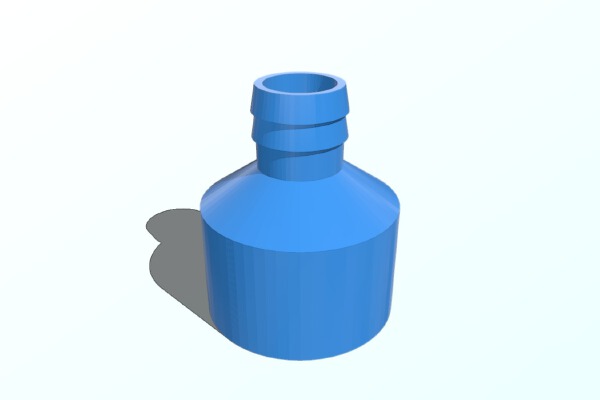 Adapter für Waschmaschinen-Abflussschlauch auf HT-Rohr | 3d print model