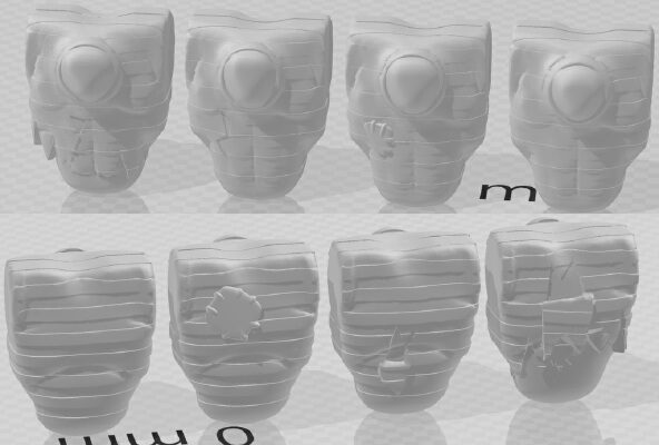 Striped Shirt Orcish Torsos | 3d print model