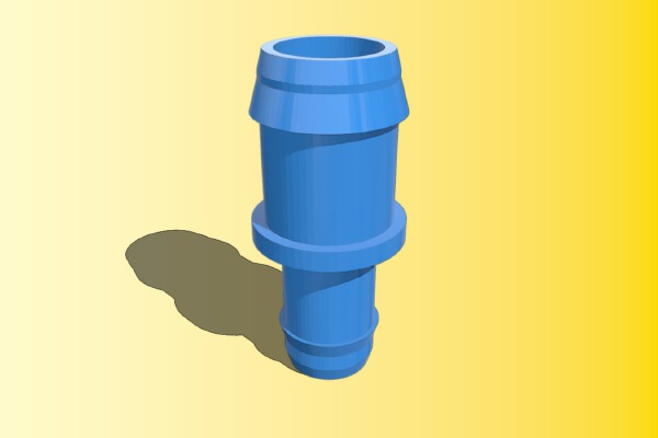 19mm - 25mm hose reducer. | 3d print model