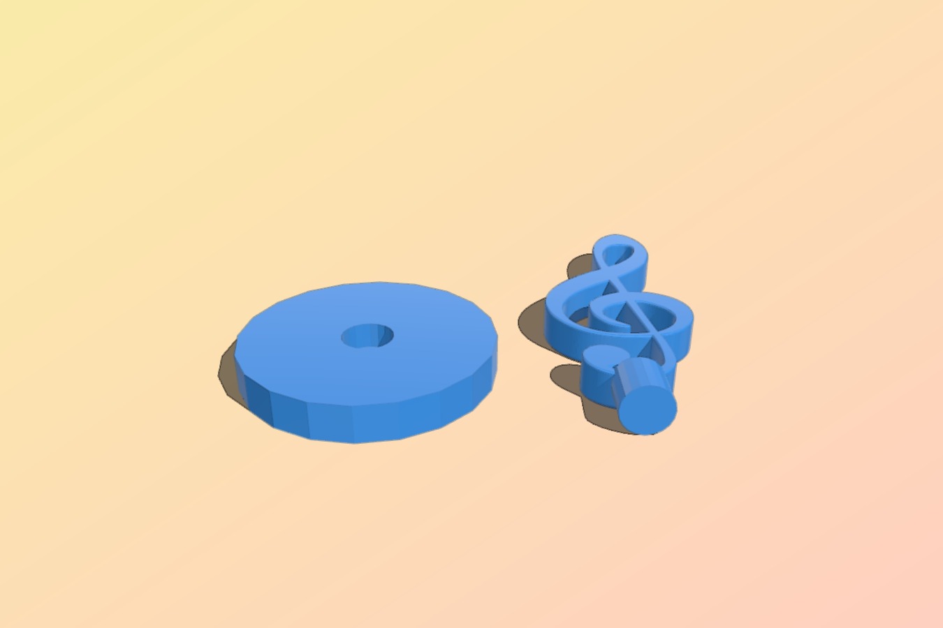 Ficha Clave de Sol (para juego de mesa)
