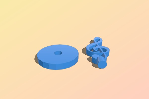 Ficha Clave de Sol (para juego de mesa) | 3d print model