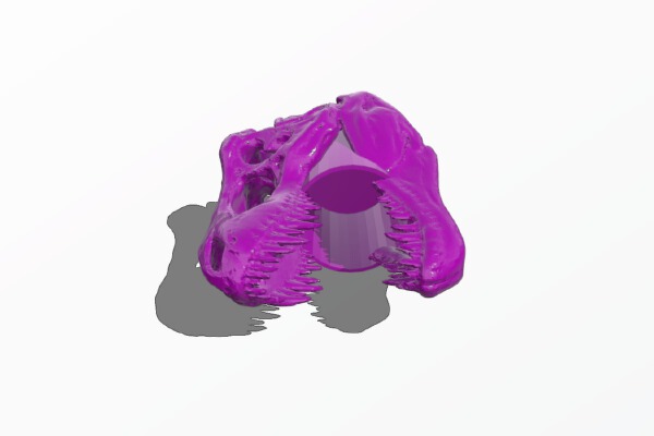 T-Rex Skull Pen Holder | 3d print model