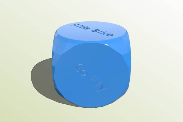My Customized Dice- Text or Classic Dots | 3d print model