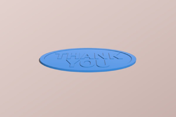 Thank You Badge | 3d print model
