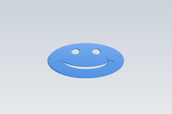 Smiley face stencil | 3d print model