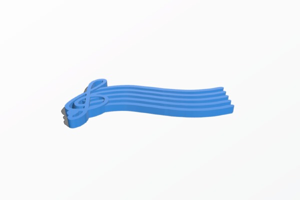 Treble Clef Music Key Ring Chain | 3d print model