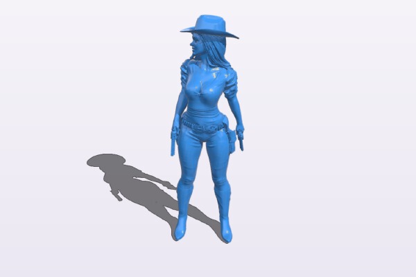 Western girl | 3d print model