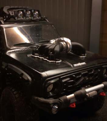 V8 Exhaust manifold with integrated turbo | 3d print model