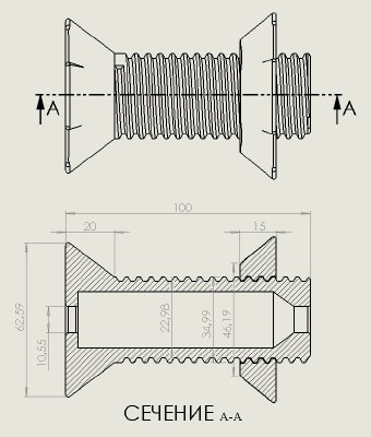 Small universal spool holder on shaft M8_M10 | 3d print model