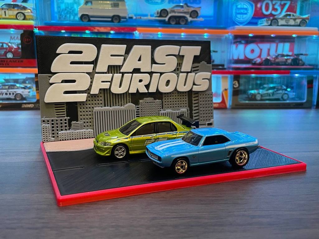 2 Fast 2 Furious Display Base for Hot Wheels, Tomica & 1_64 scale cars